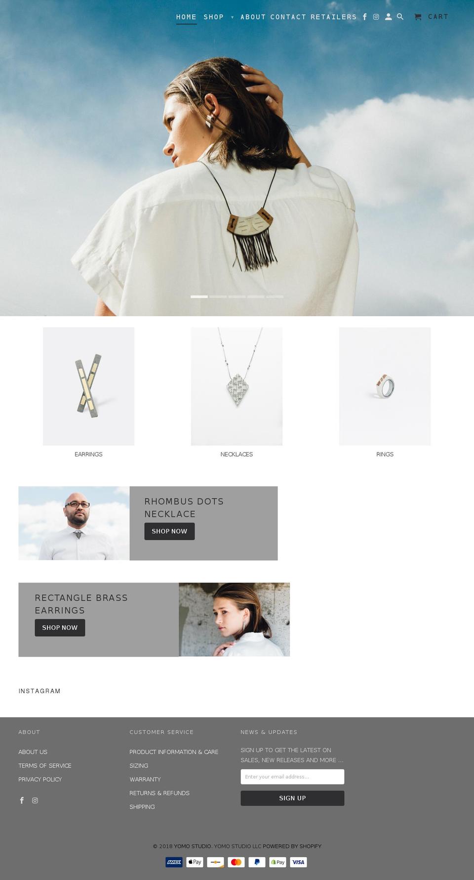 yomostudio.com shopify website screenshot