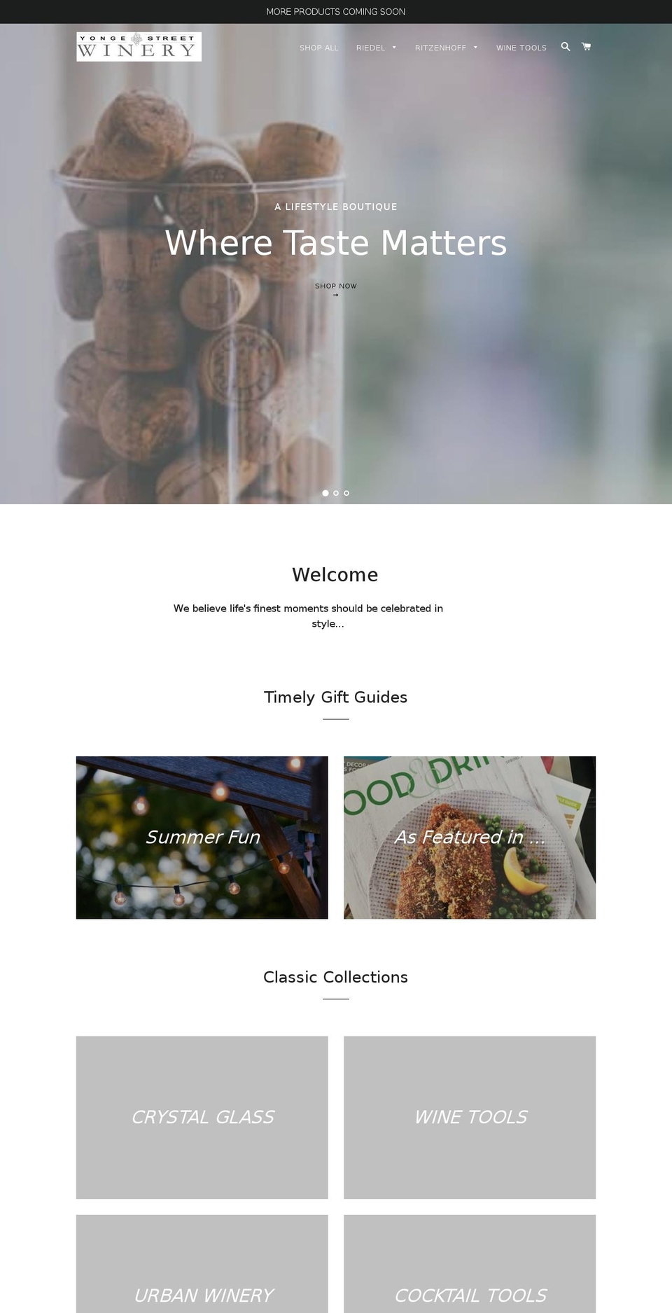 yongestwinery.com — Shopify storefront screenshot