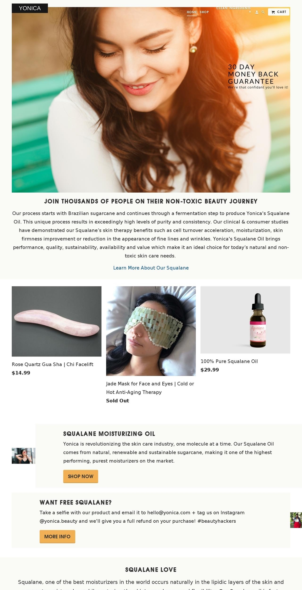 yonica.com — Shopify storefront screenshot