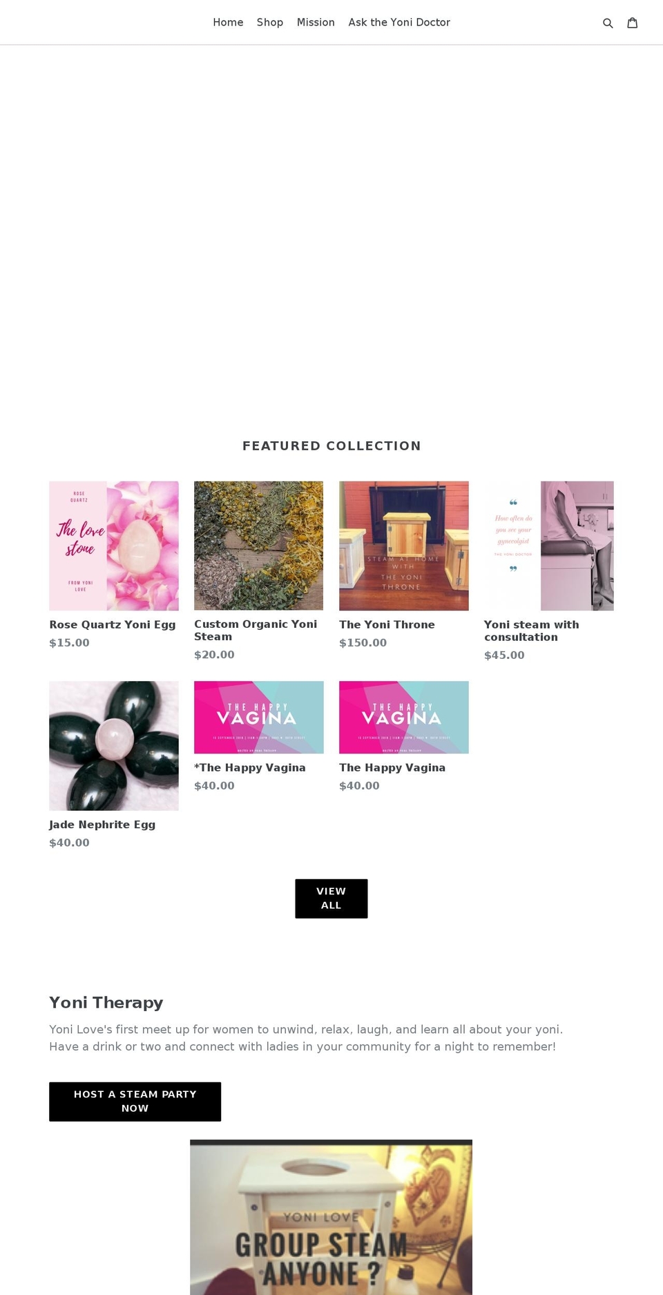 yoniloveshop.com — Shopify storefront screenshot