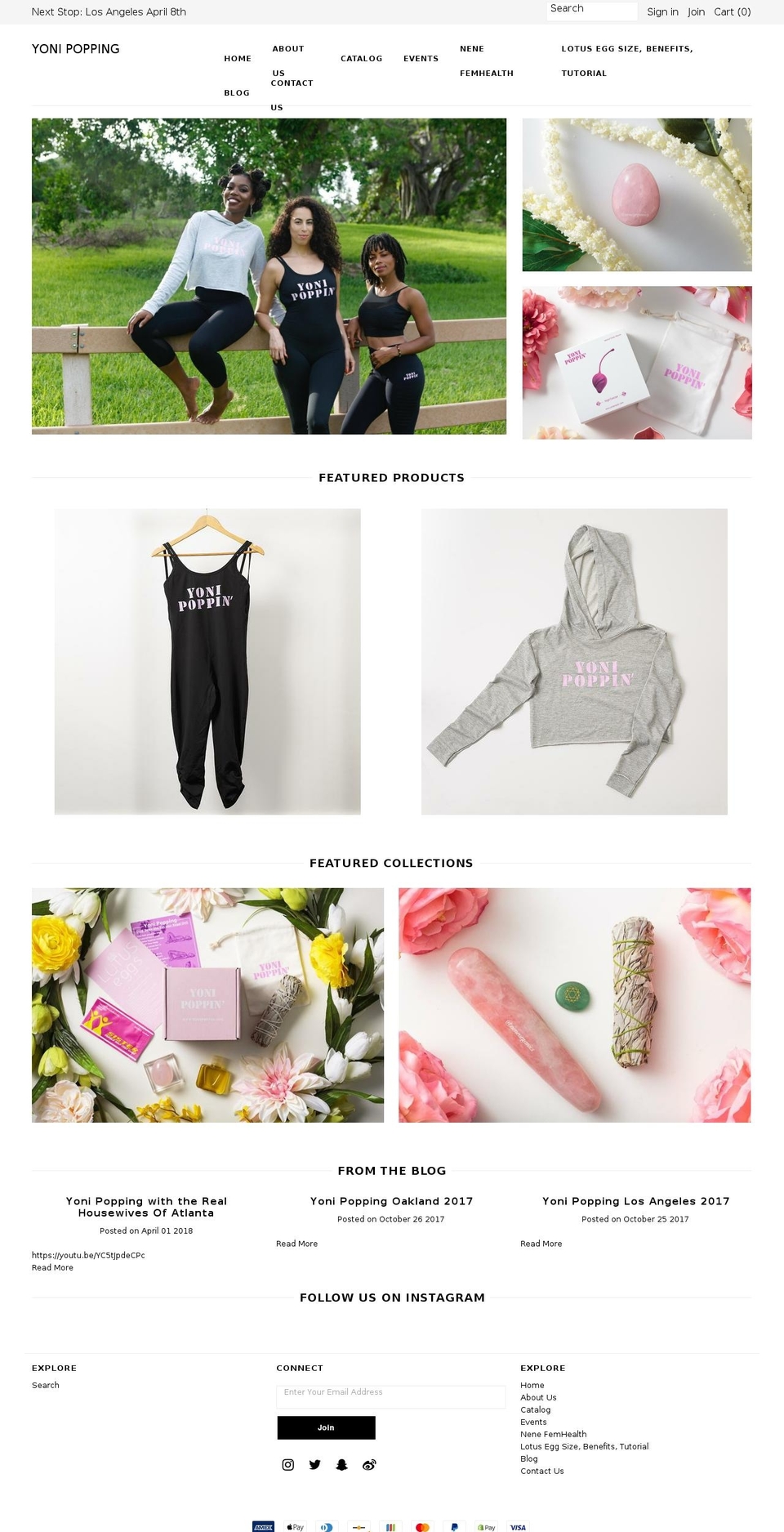 yonipopping.com — Shopify storefront screenshot