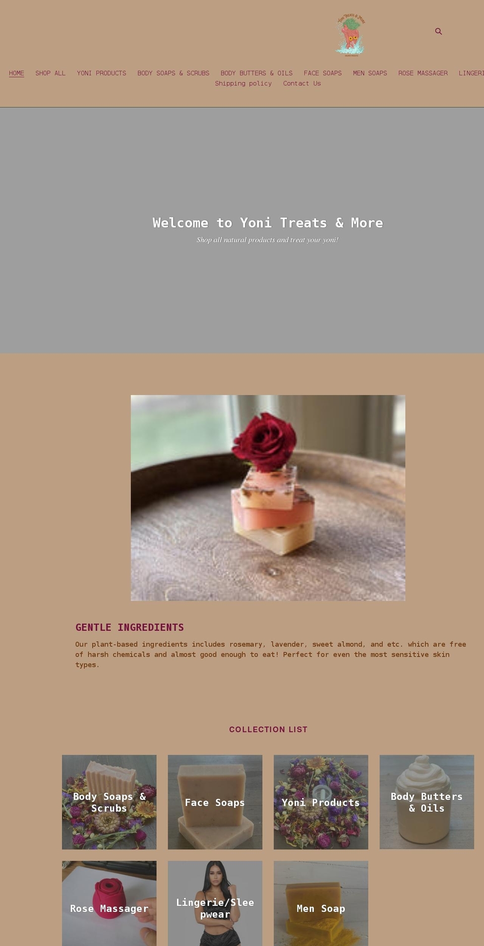 yonitreatsandmore.com shopify website screenshot