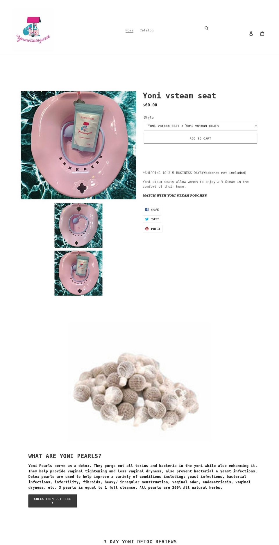 yoniwishingwell.com shopify website screenshot