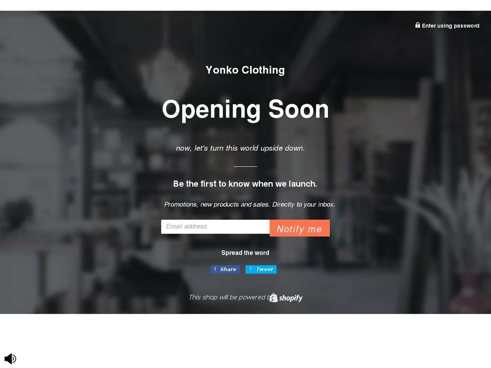 yonkoclothing.com — Shopify storefront screenshot