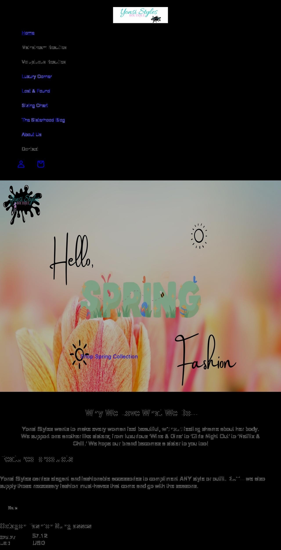 yonsistyles.com shopify website screenshot