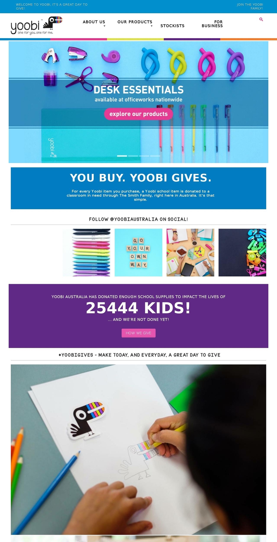 yoobi.com.au shopify website screenshot