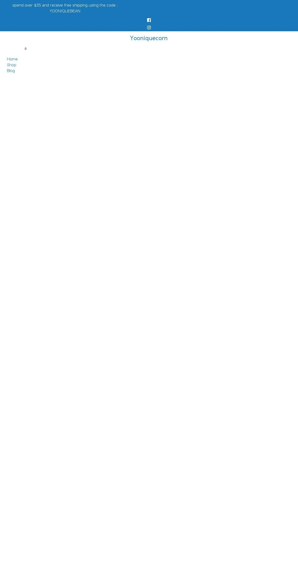 yooniquecorn.com shopify website screenshot