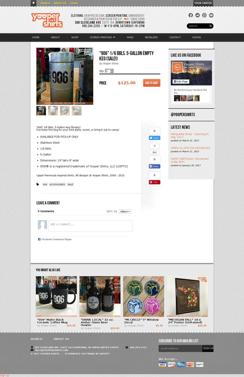 Reign Shopify theme site example yooperbeer.com