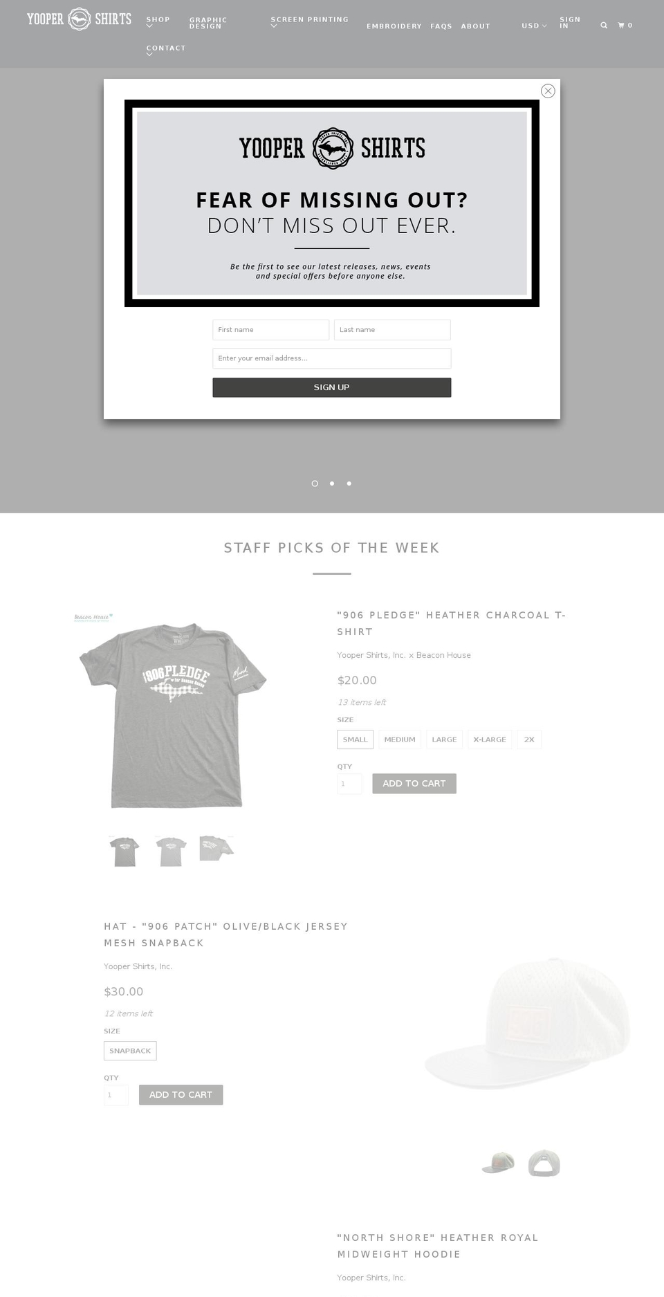 yoopertees.com — Shopify storefront screenshot