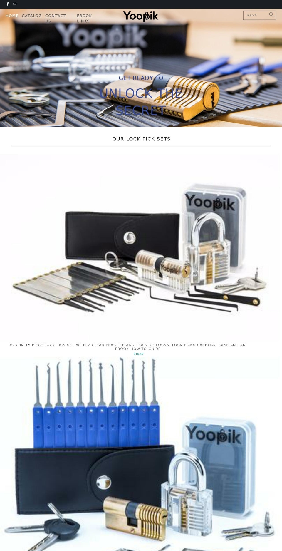 yoopiklocks.com shopify website screenshot