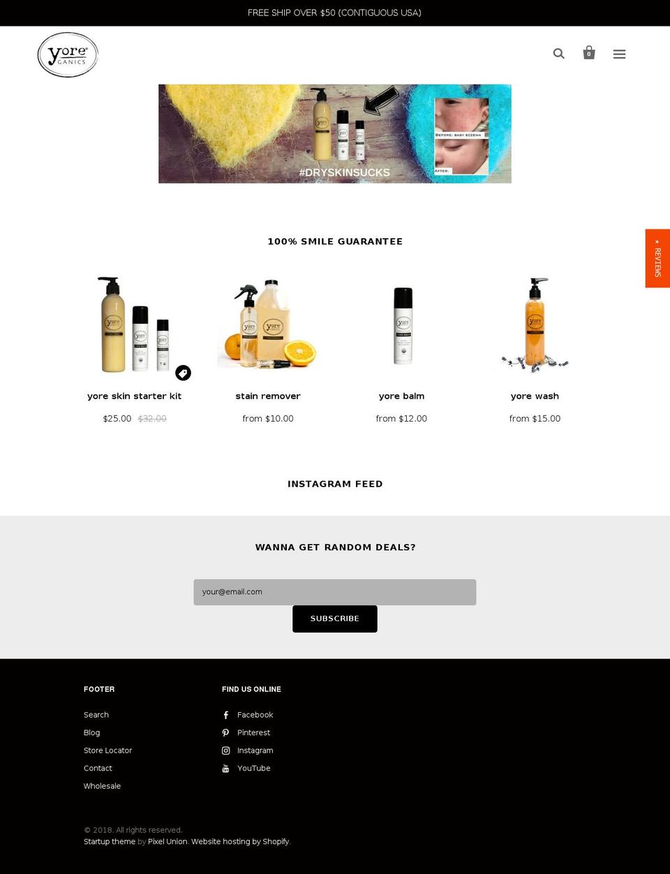 yoresoapnuts.com — Shopify storefront screenshot