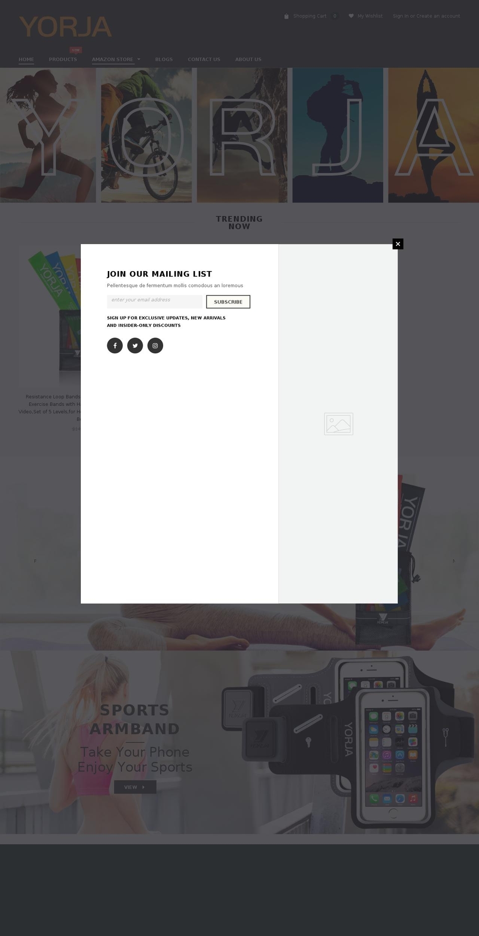 yorja.com — Shopify storefront screenshot