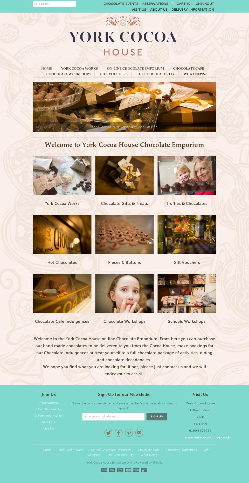 yorkcocoahouse.org shopify website screenshot
