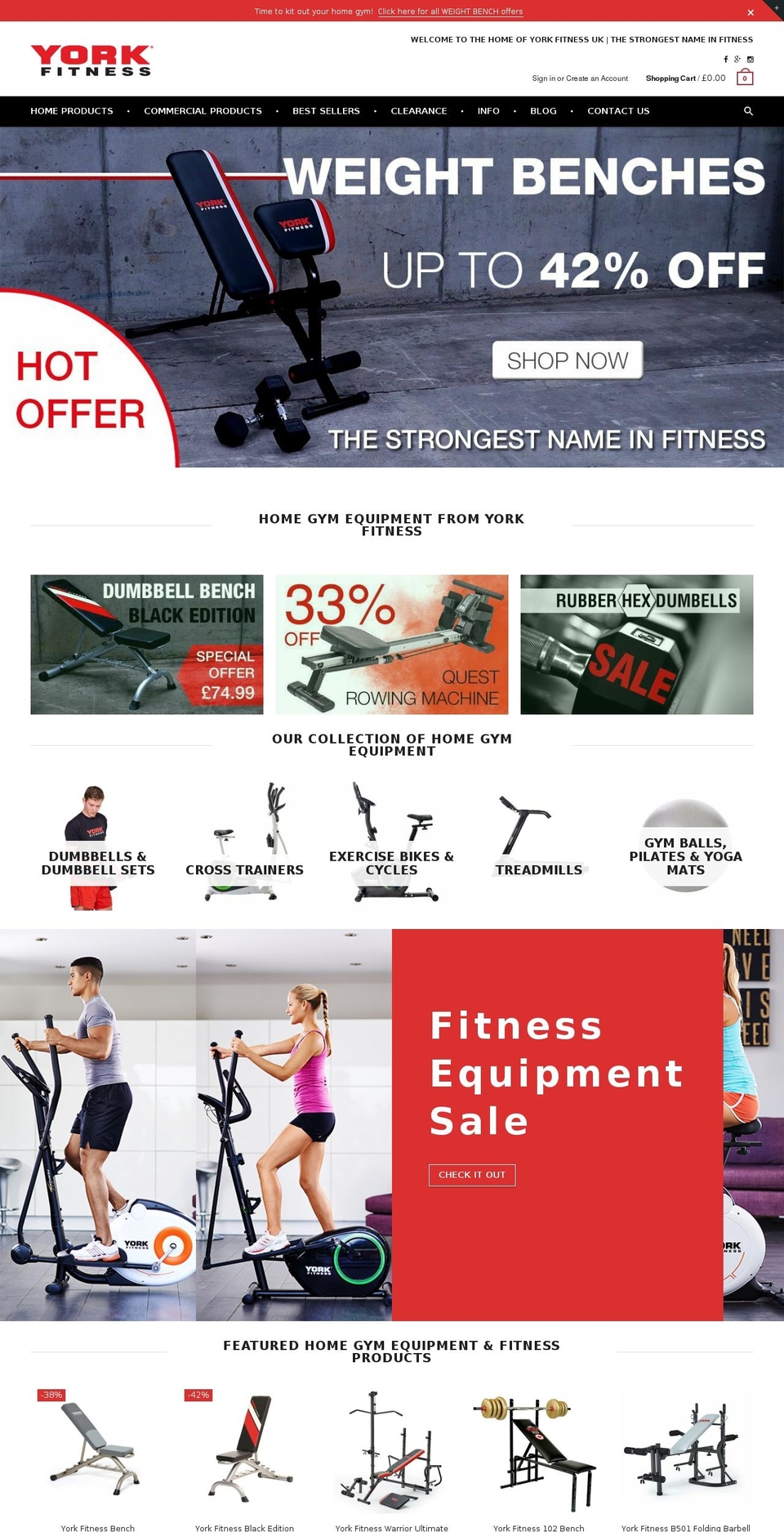 Rt-working Shopify theme site example yorkfitness.com