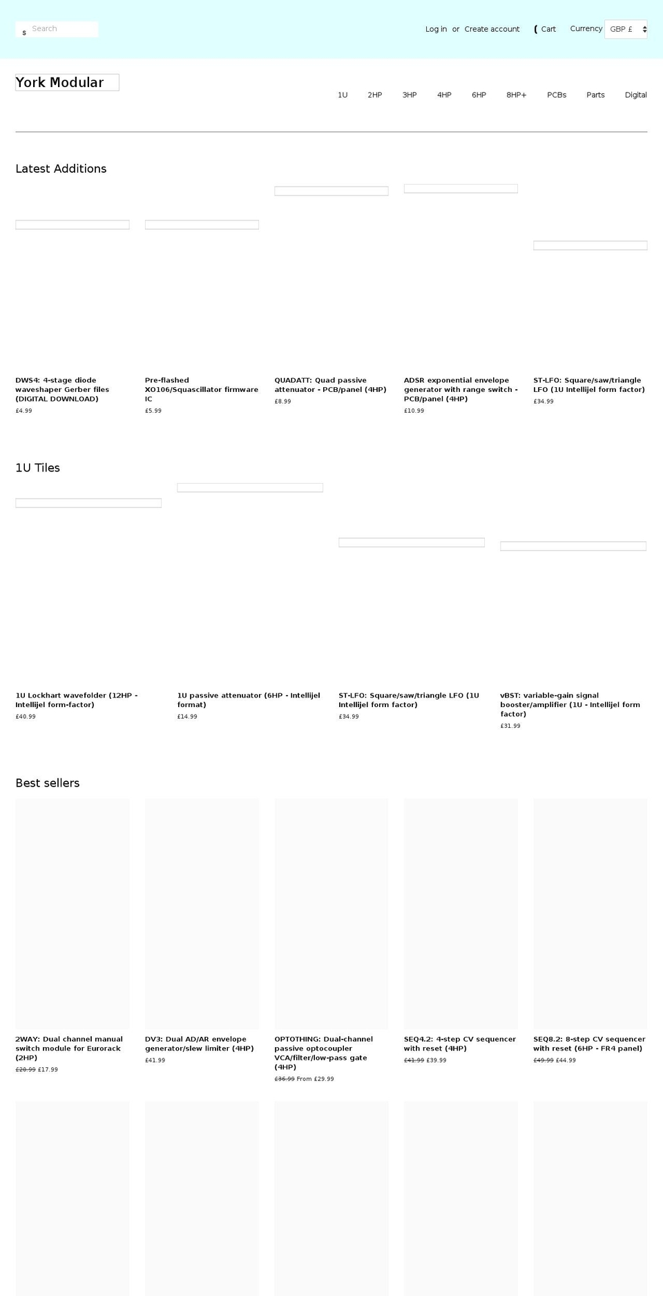 yorkmodular.co.uk shopify website screenshot