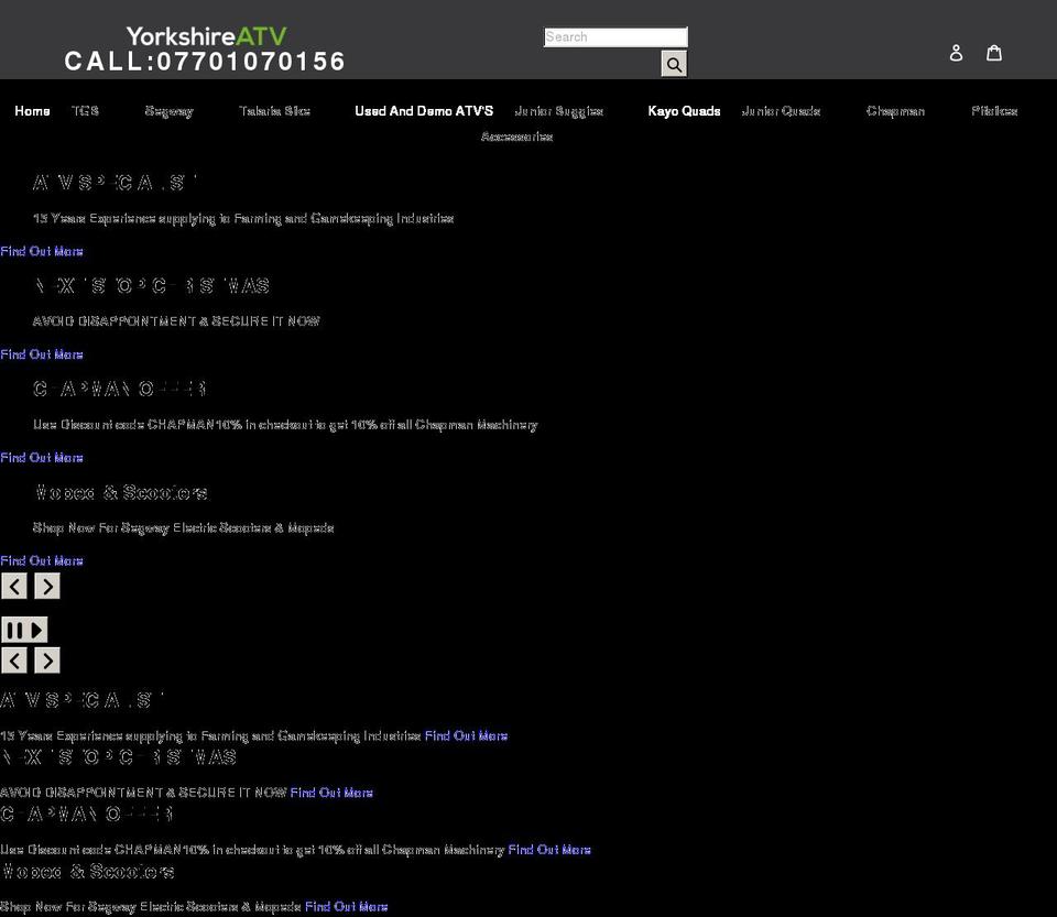 yorkshireatv.com shopify website screenshot