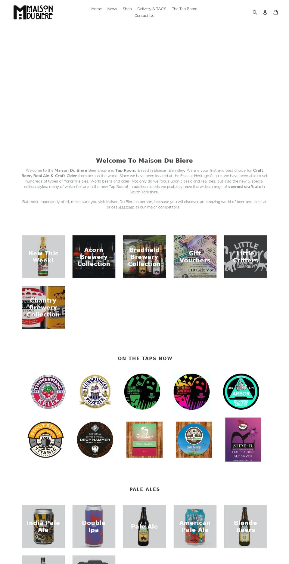 yorkshirebeers.com — Shopify storefront screenshot