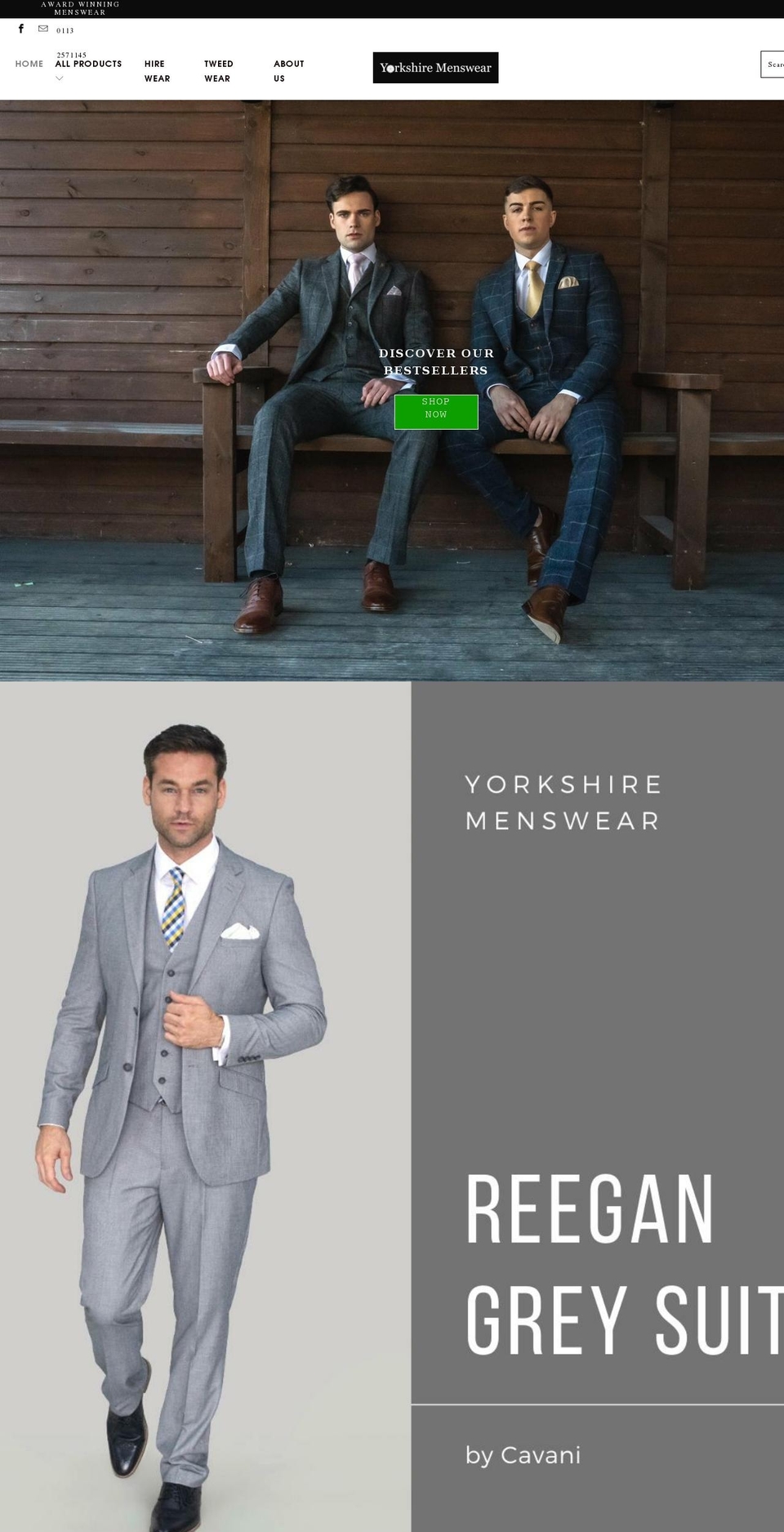 yorkshiremenswear.com shopify website screenshot