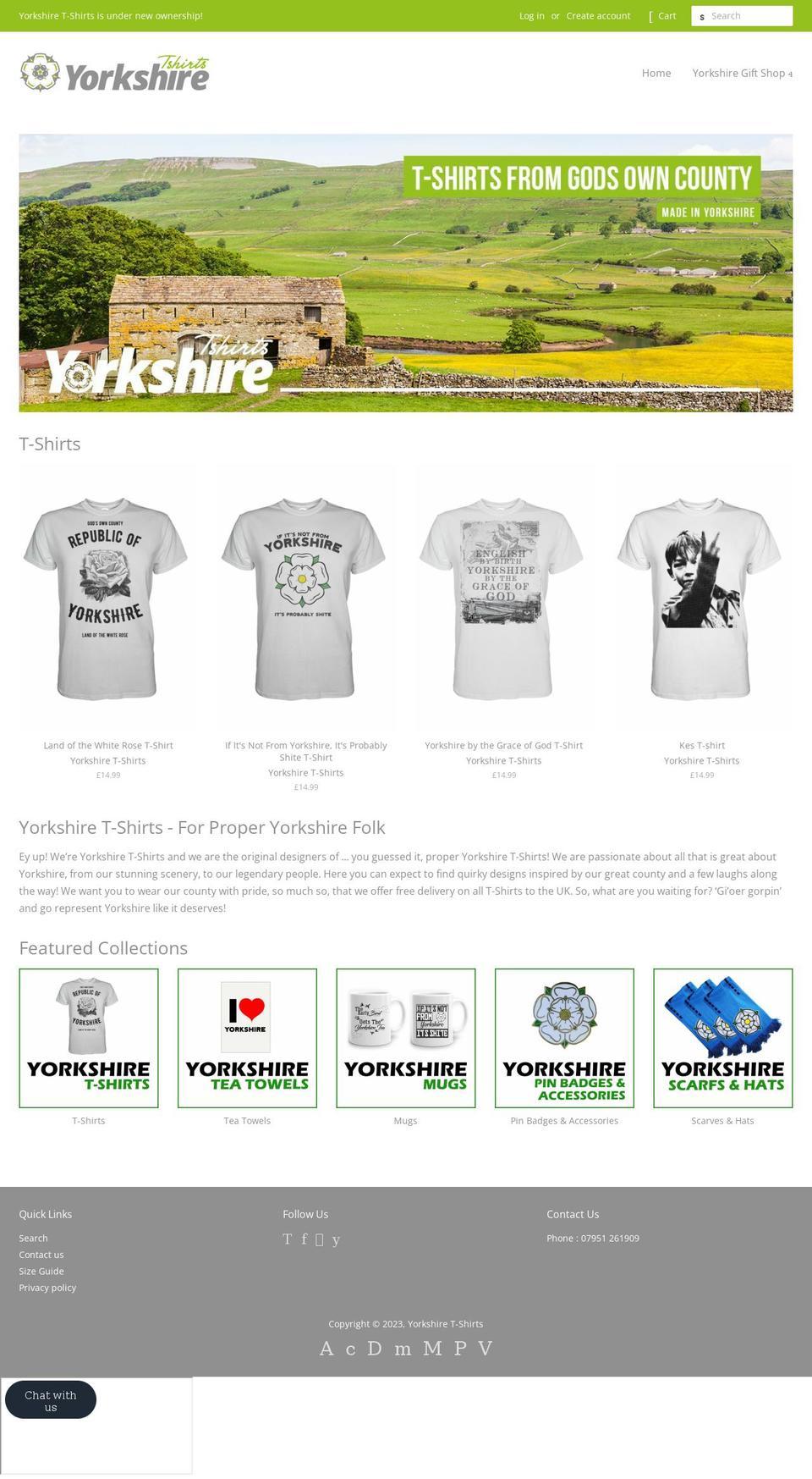 yorkshiret-shirts.com — Shopify storefront screenshot