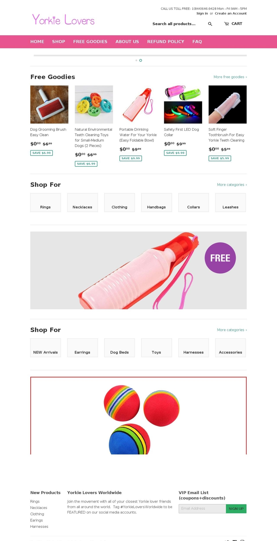 yorkshireterrierlovers.com — Shopify storefront screenshot
