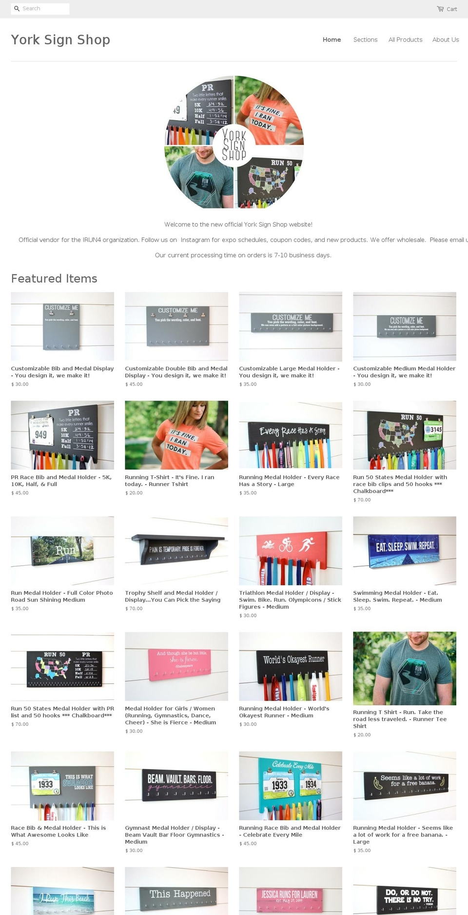 yorksignshop.com shopify website screenshot