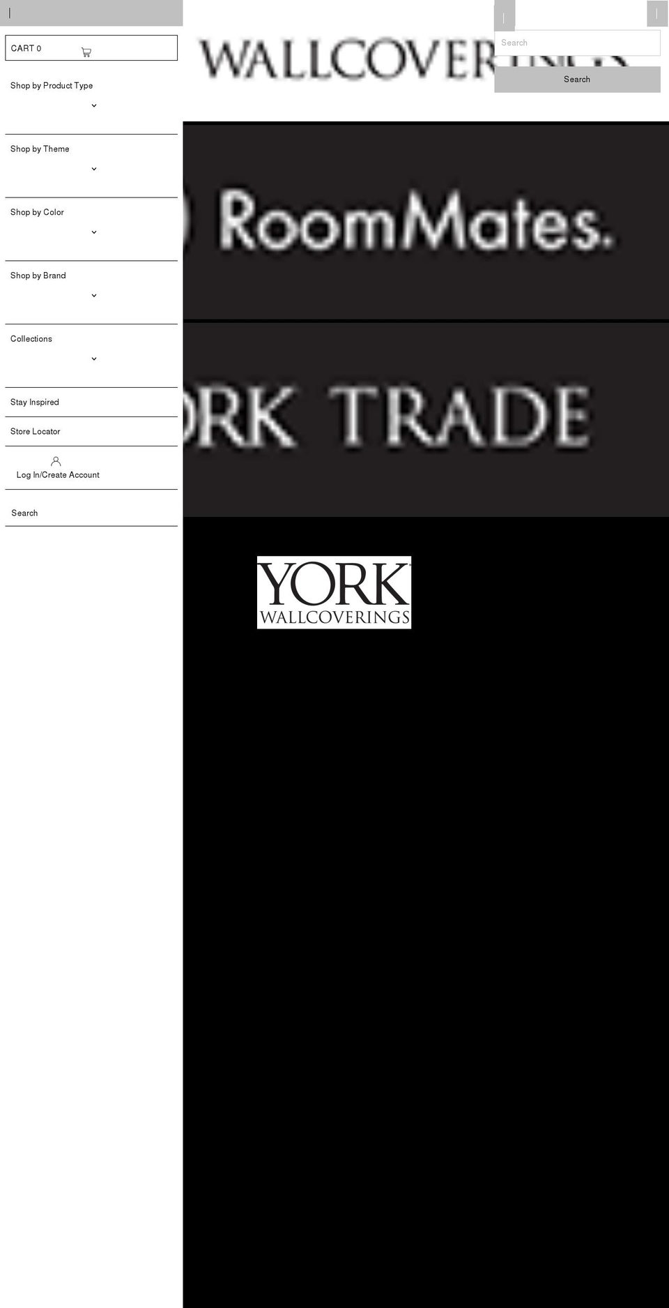 yorkwallcoverings.com shopify website screenshot