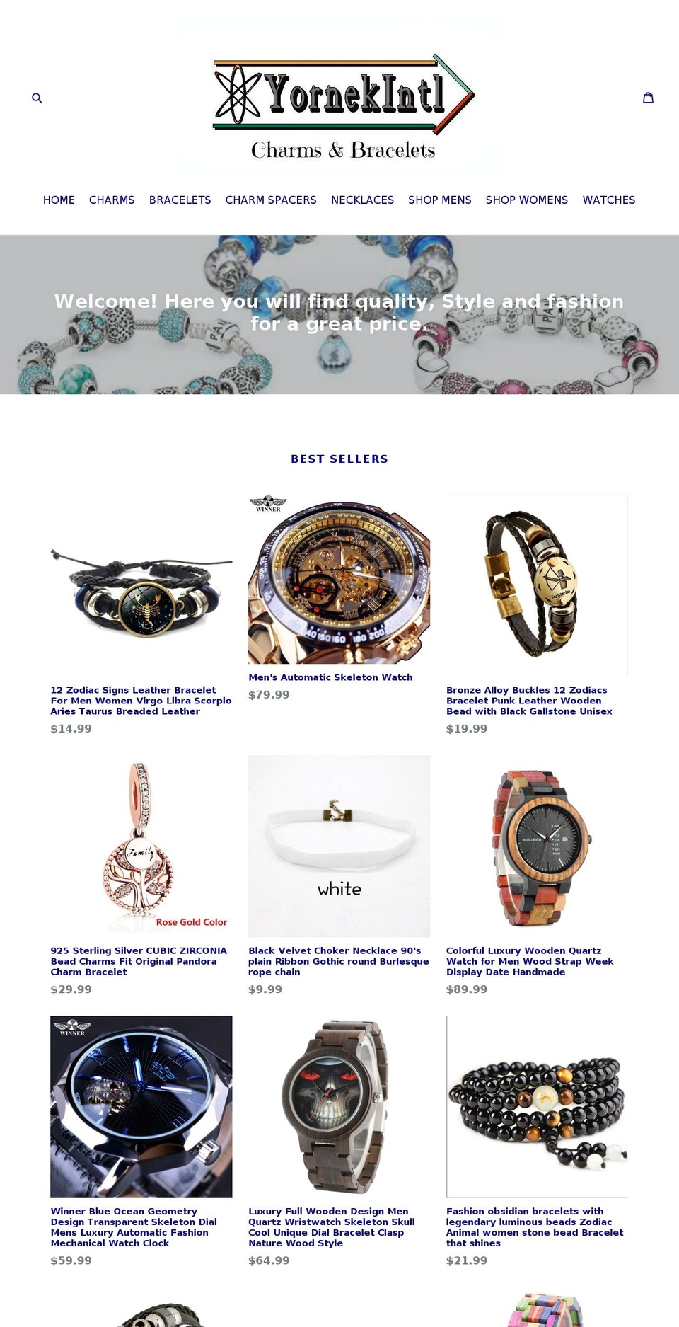 yornekintl.com — Shopify storefront screenshot