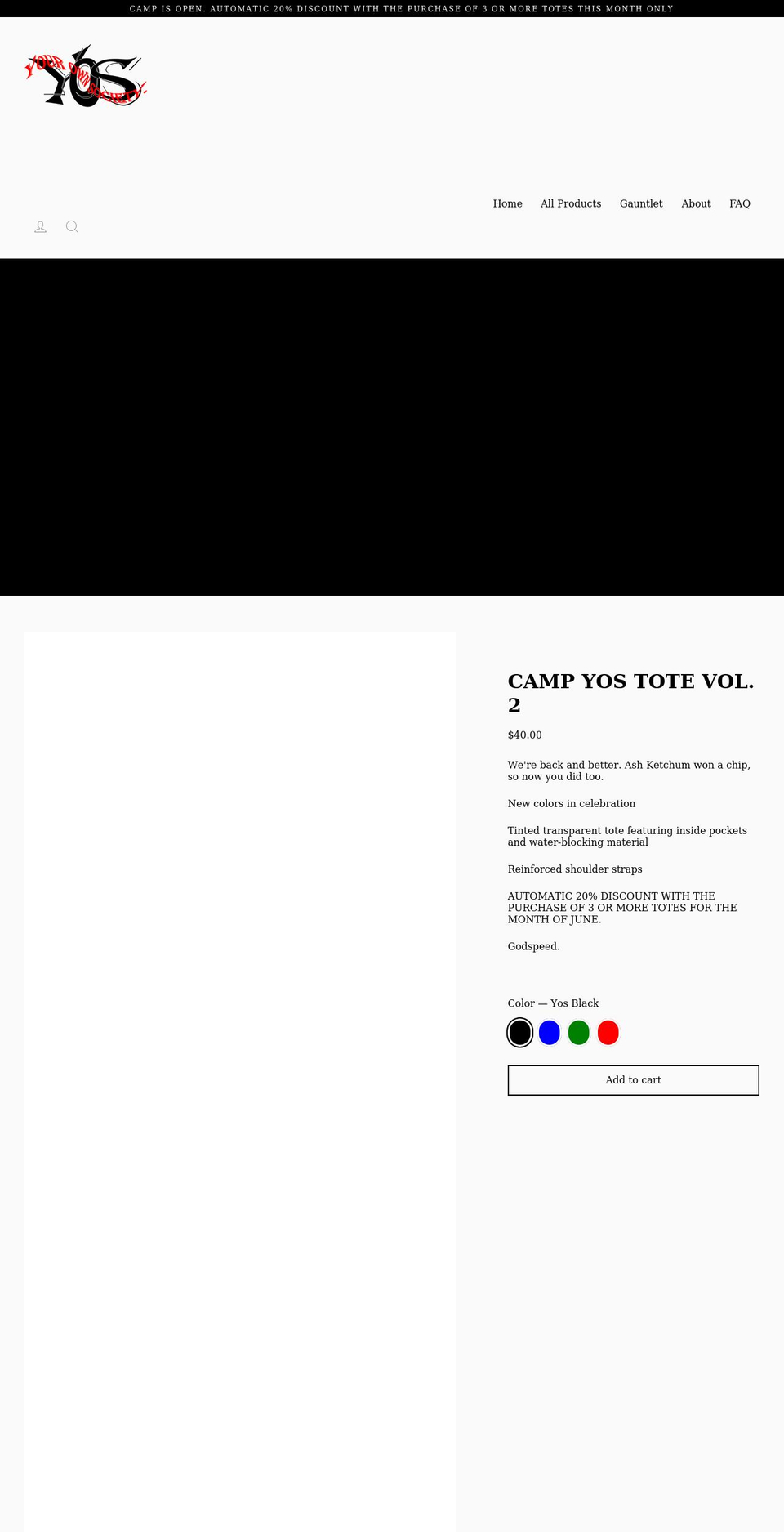 yosapparel.com shopify website screenshot