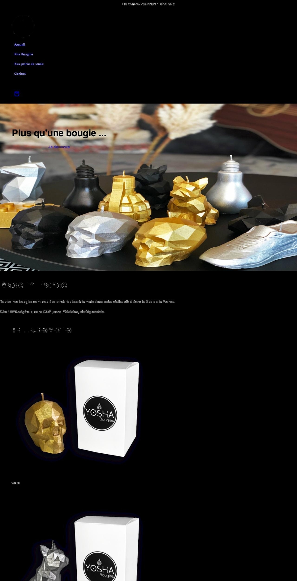 yoshabougies.com shopify website screenshot
