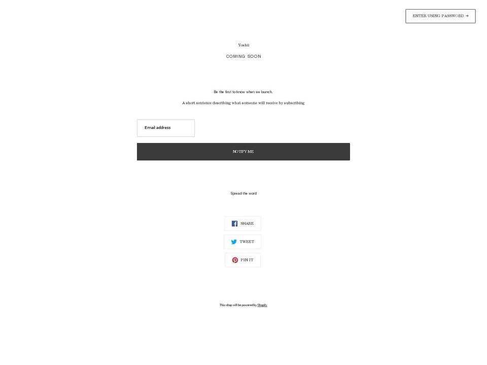 yoshiicollective.com shopify website screenshot