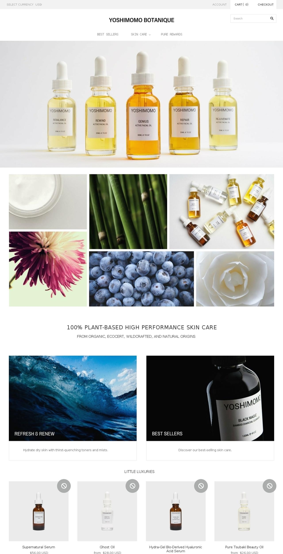 yoshimomobotanique.com shopify website screenshot