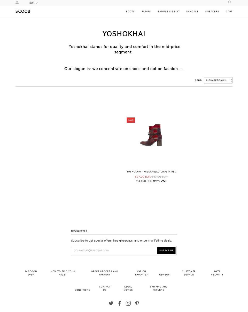 yoshokhai-shoes.info shopify website screenshot