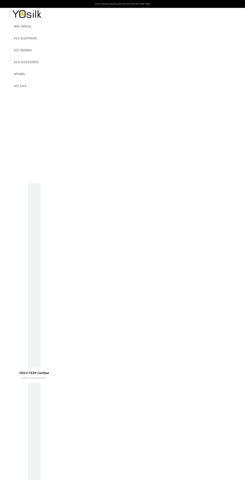 yosilklife.com shopify website screenshot