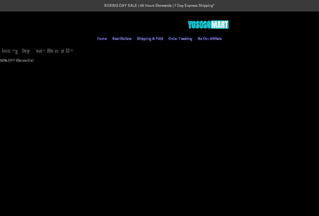 yososomart.com shopify website screenshot
