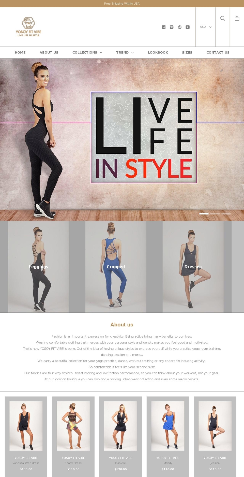 yosoyfitvibe.com — Shopify storefront screenshot