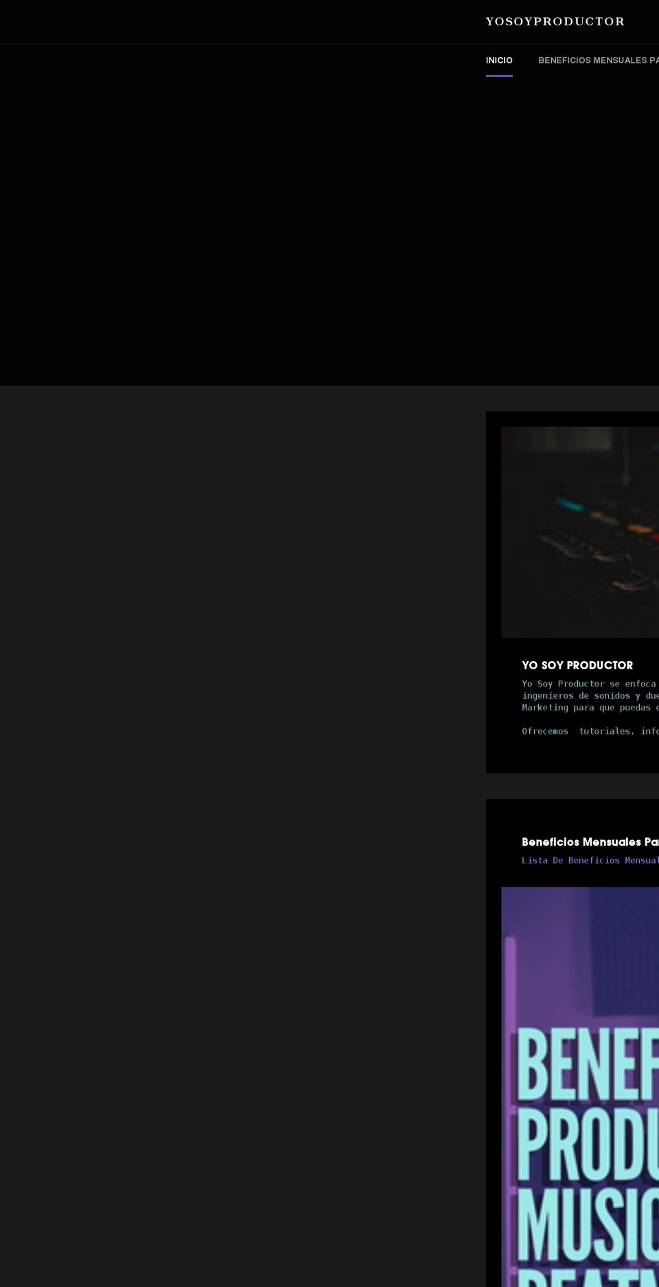 yosoyproductor.com shopify website screenshot