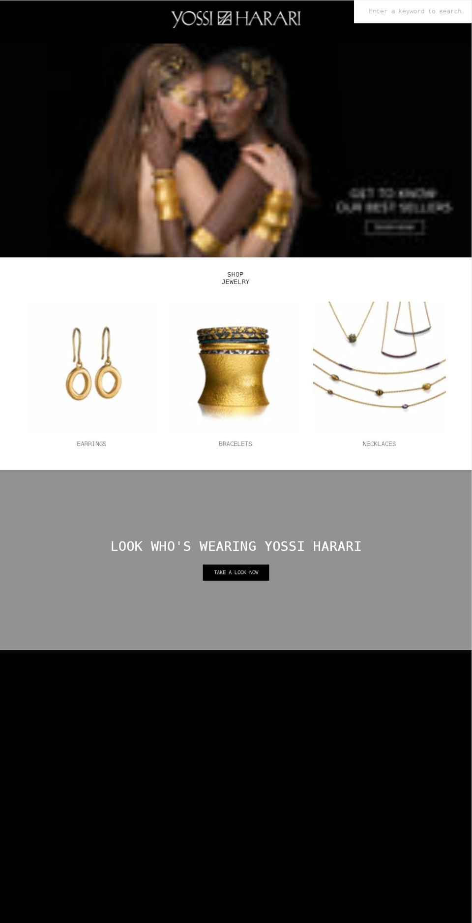 yossiharari.com shopify website screenshot