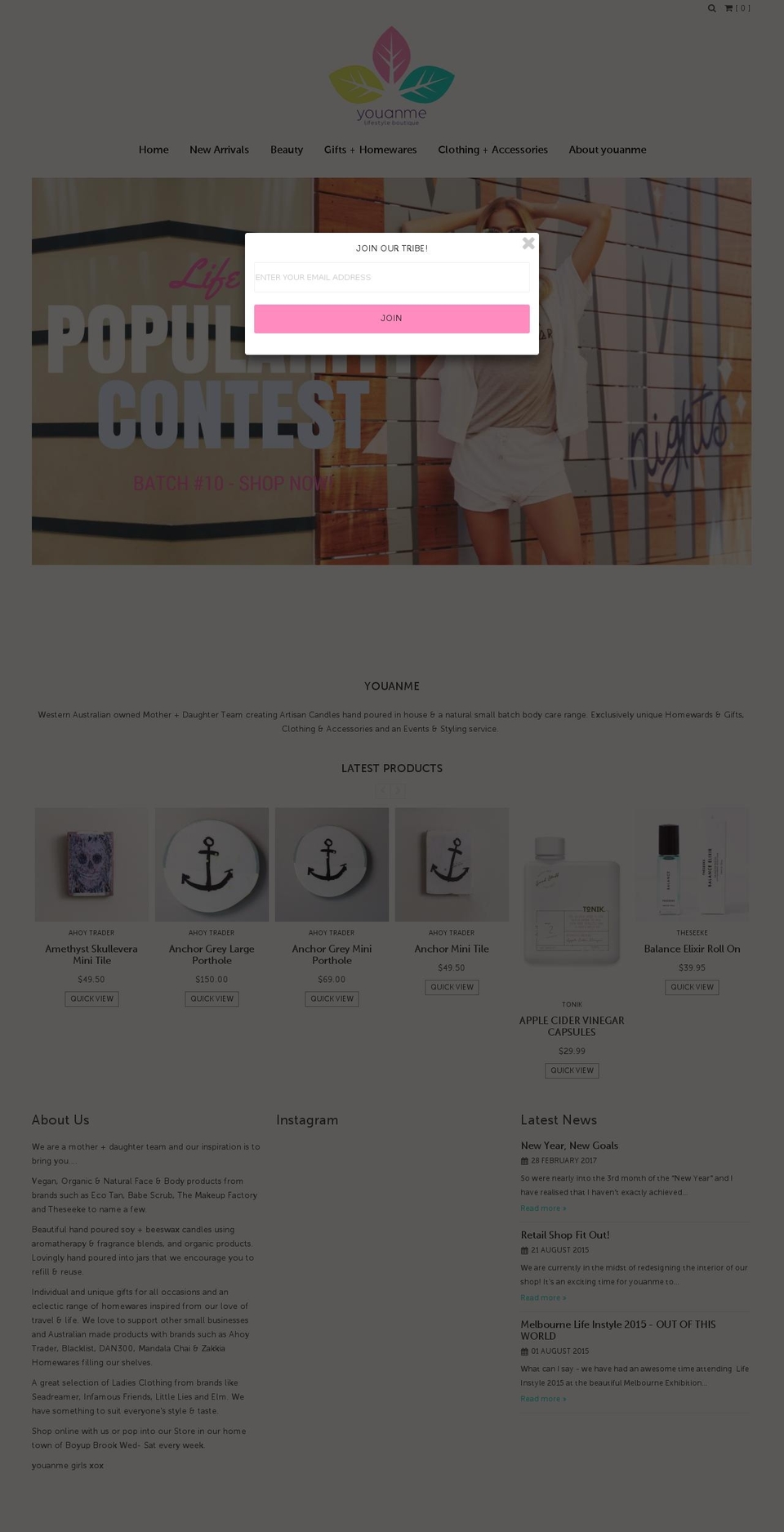 youanme.com.au shopify website screenshot