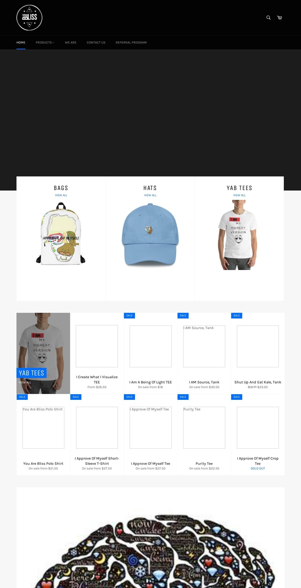 youarebliss.com — Shopify storefront screenshot