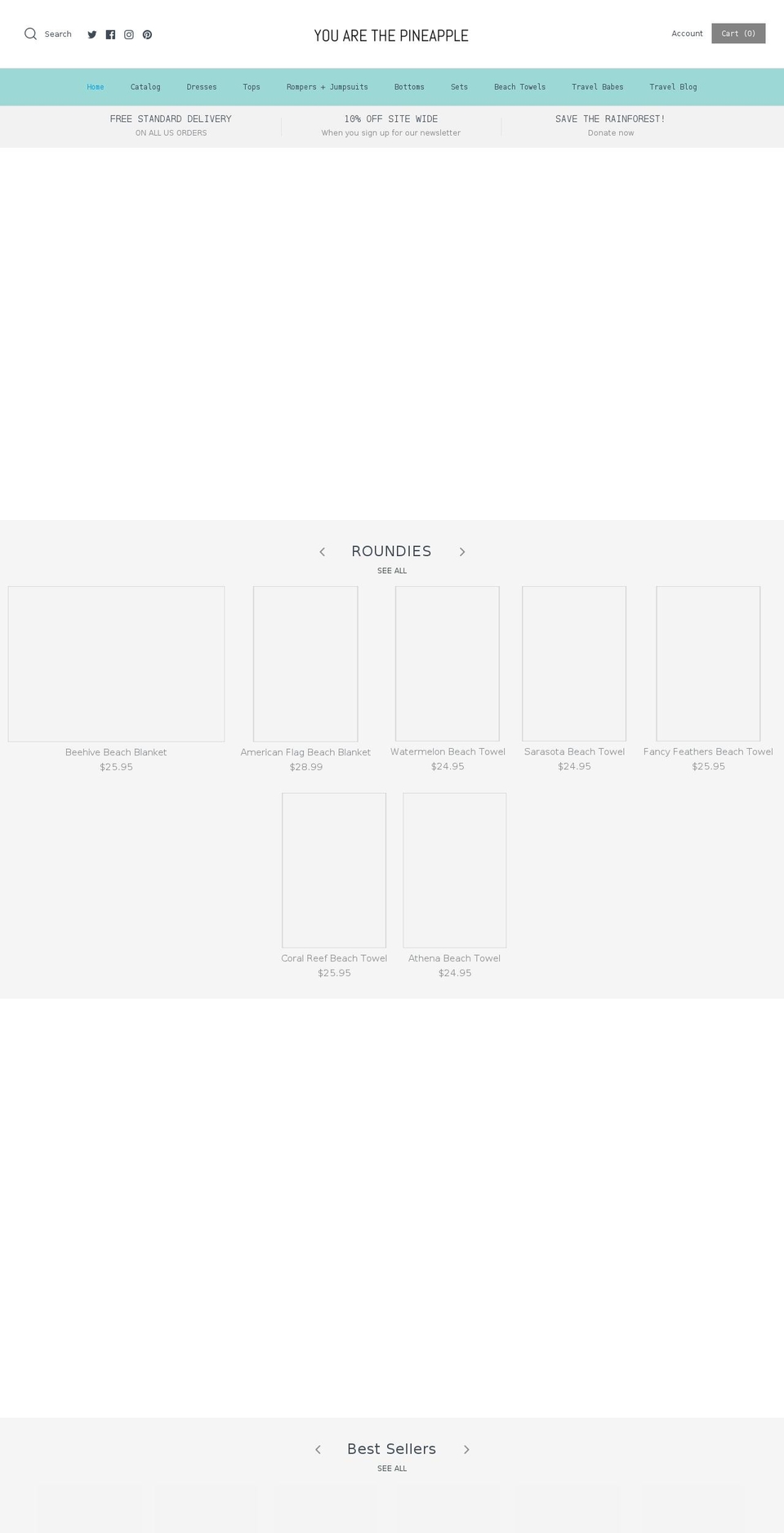 youarethepineapple.com — Shopify storefront screenshot
