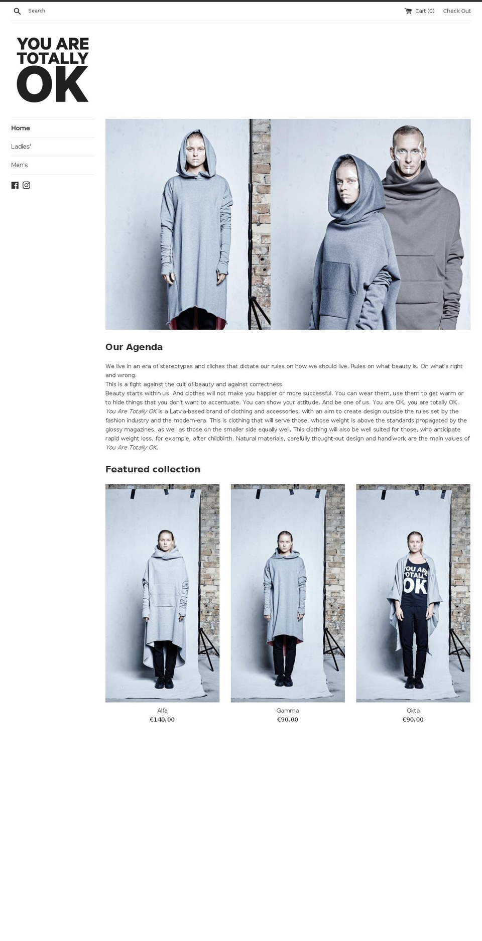 youaretotallyok.com — Shopify storefront screenshot