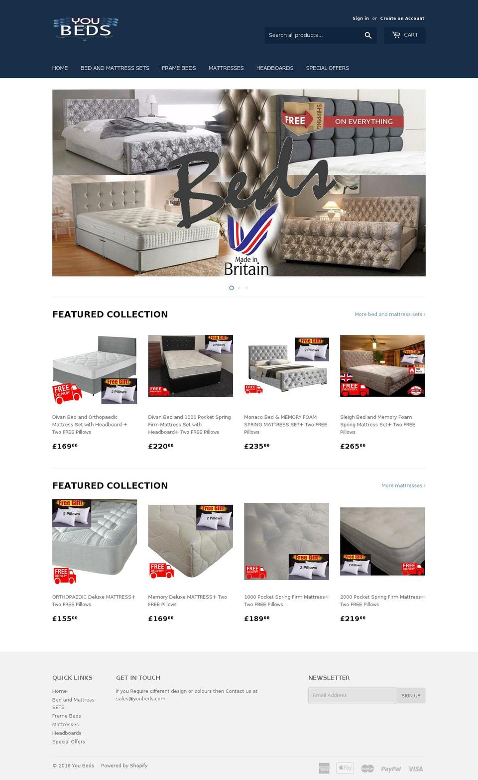 youbeds.com — Shopify storefront screenshot