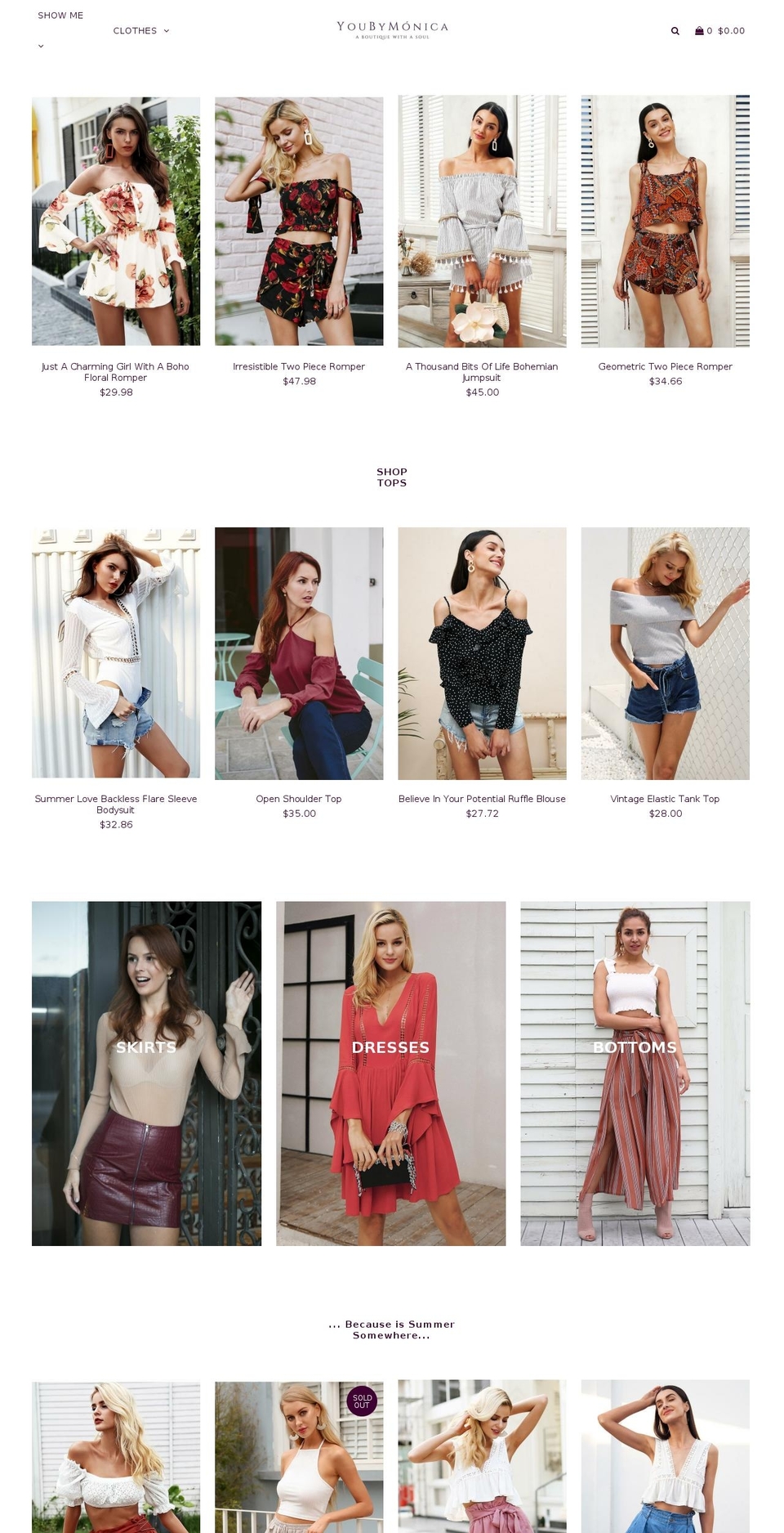 youbymonica.com shopify website screenshot