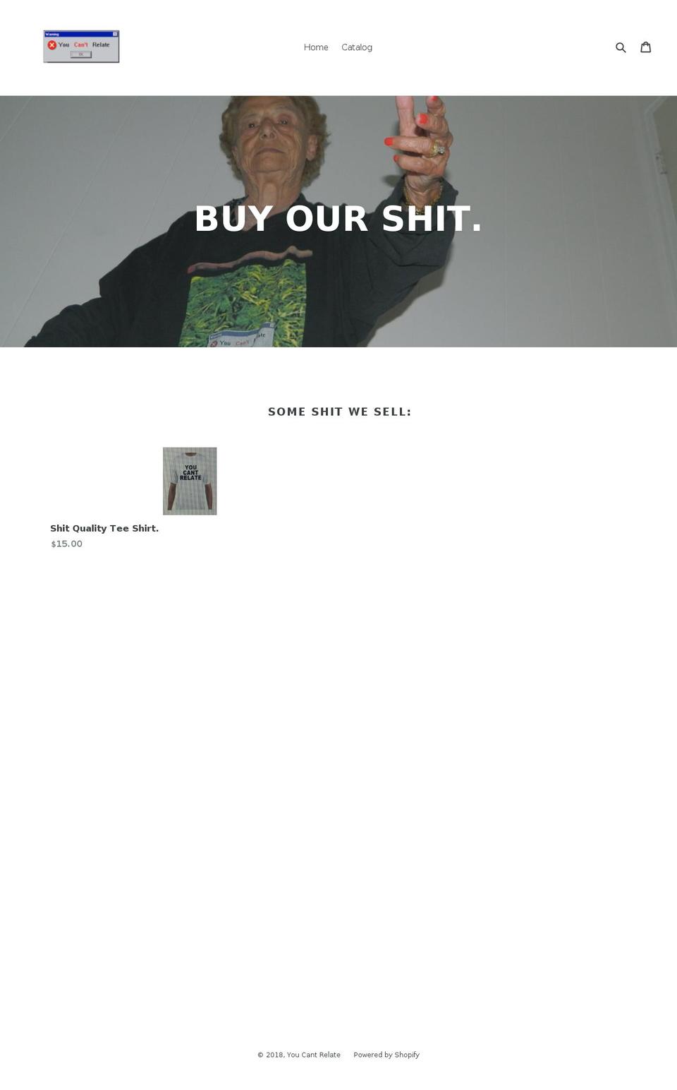 youcantrelate.com shopify website screenshot