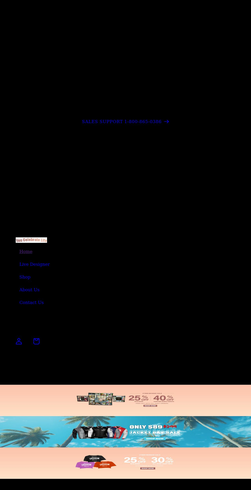 youcelebratelife.com shopify website screenshot