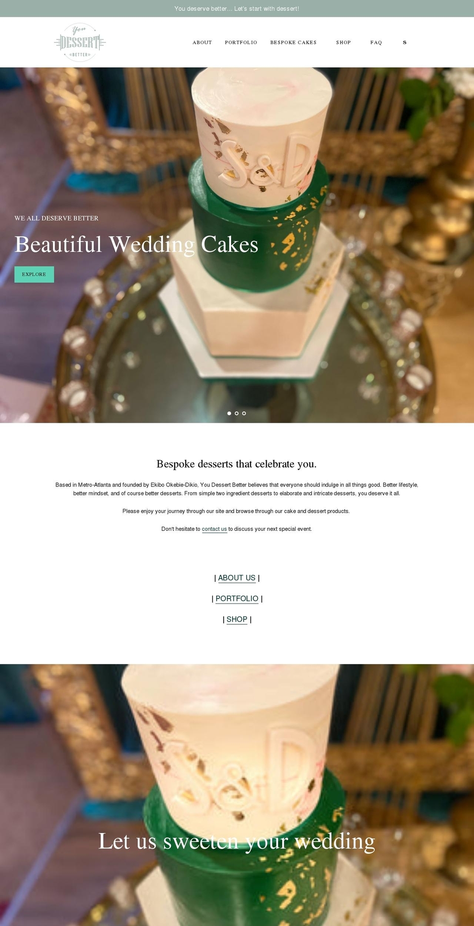 youdessertbetter.com shopify website screenshot