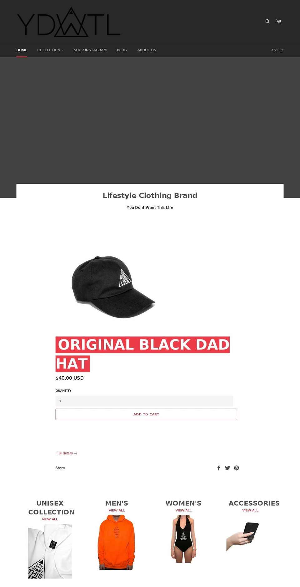 youdontwantthislife.com shopify website screenshot