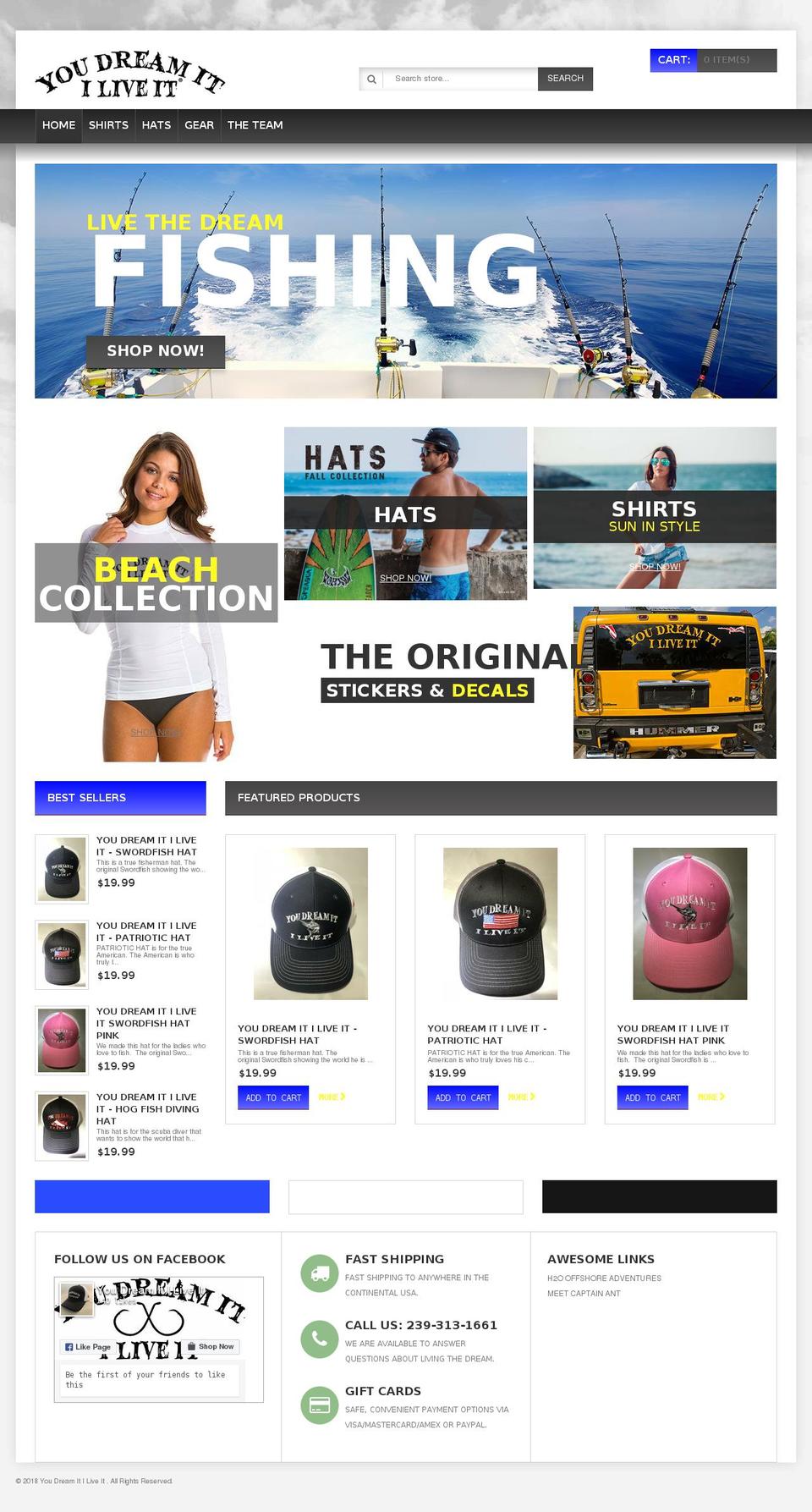 youdreamitiliveit.com shopify website screenshot