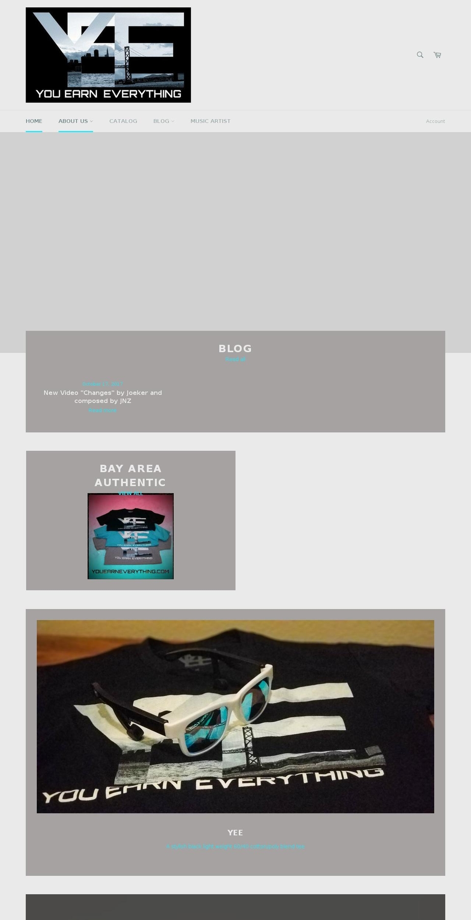 youearneverything.com shopify website screenshot