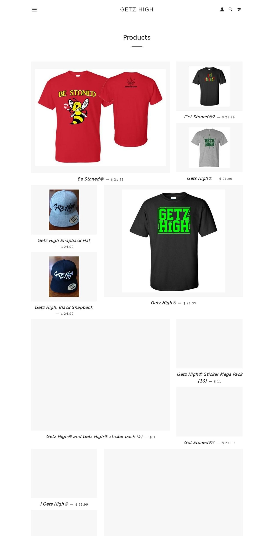 yougetzhigh.org shopify website screenshot